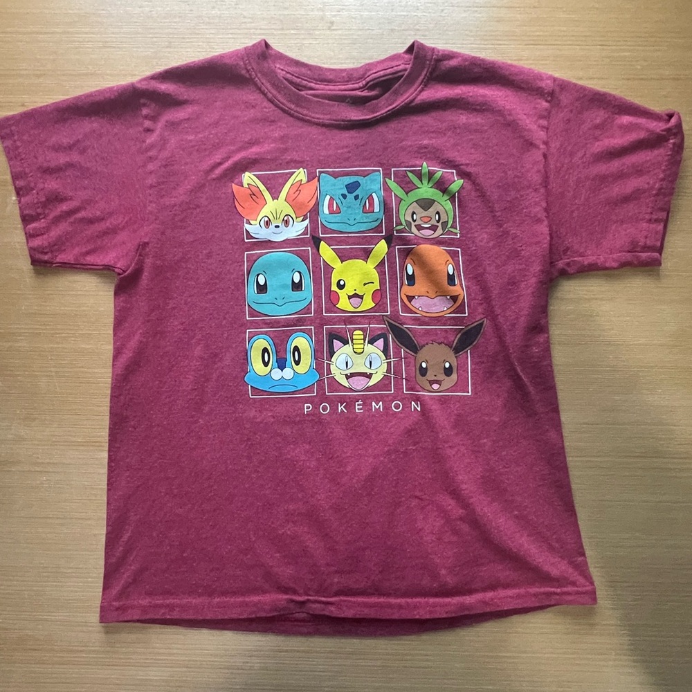 Pokemon Kids Maroon Character Tee